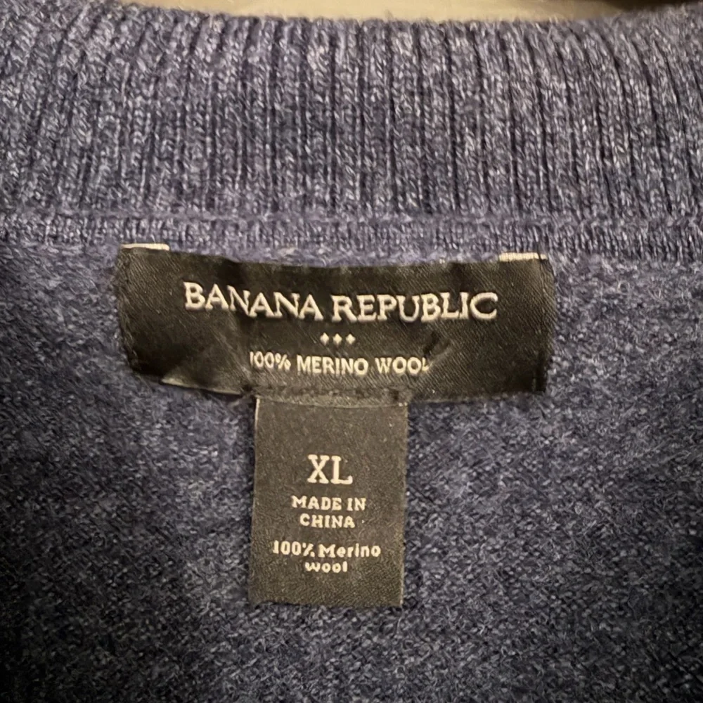 NWOT Men's Banana Republic Shawl Collar Blue Sweater size XL